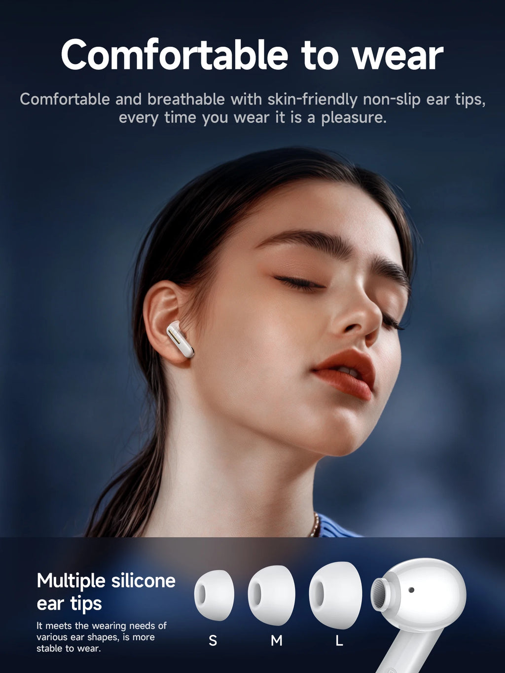 HOCO EQ14 Touch Screen ANC Earphone Bluetooth 5.3 Active Noise Cancellation Wireless Headphone Fast Charge Earbuds Low Latency