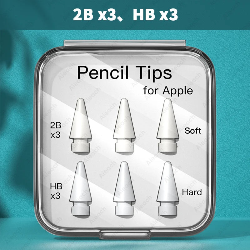 Double Layer Tip For Apple Pencil Pen Nib For Apple Pencil 1st 2nd Generation 2B HB 2.0 3.0 Soft Hard iPad Pencil Accessories