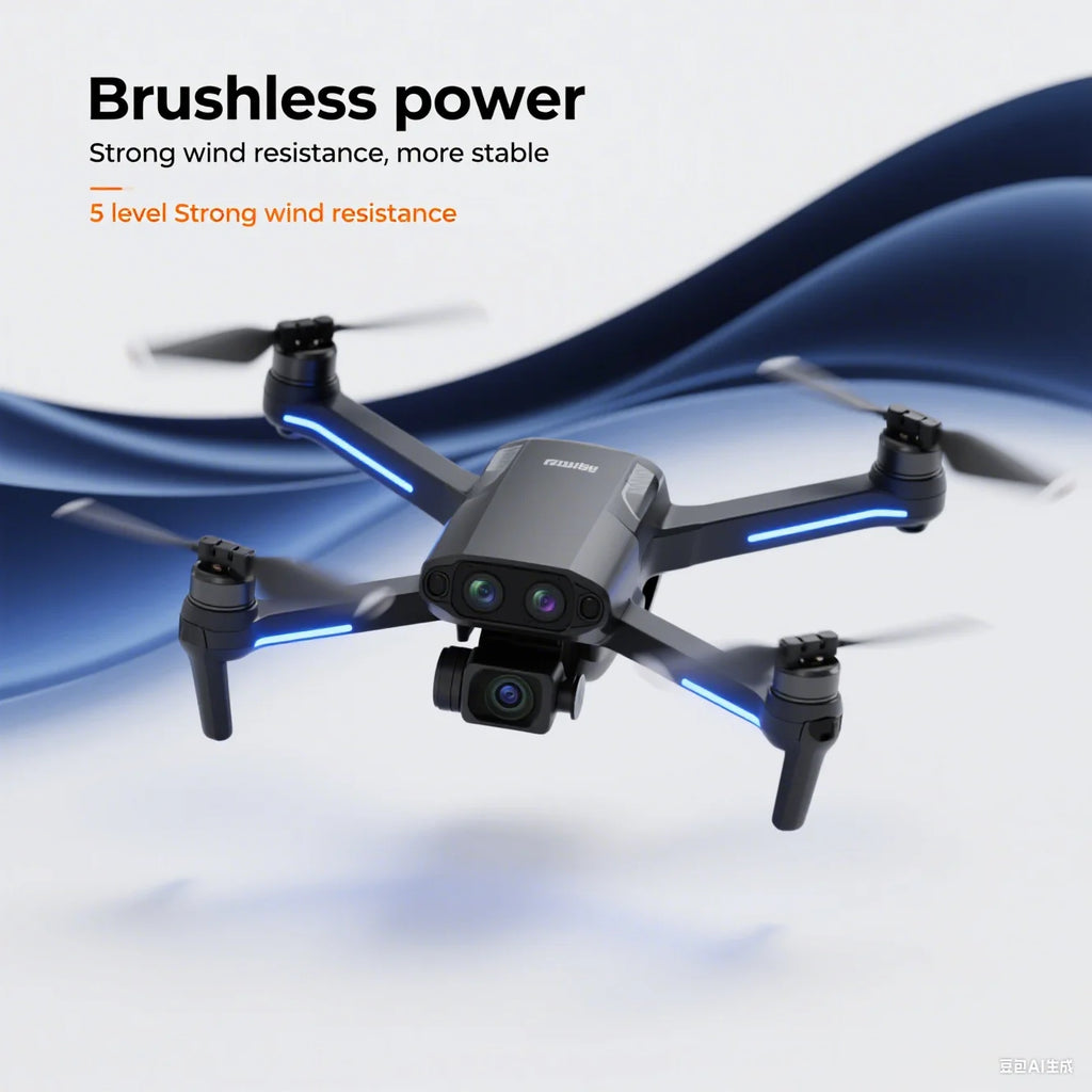 E88 plus Brushless Optical Flow Drone - Best Gift for Kids - RC Helicopter with Camera 3-6 Axis Gyro WiFi Live Video Drone